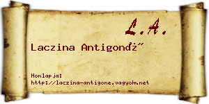 Laczina Antigoné névjegykártya